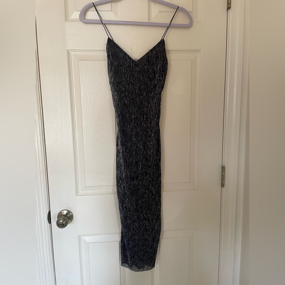 Charlotte Russe Black Midi Dress with Spaghetti Straps